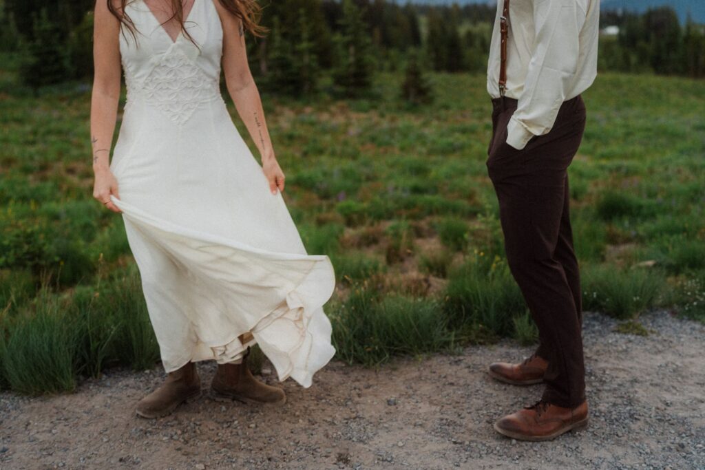 a Leave No Trace Practice of staying on trail during your Mount Rainier Elopement
